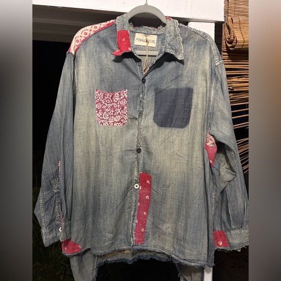 🦄SOLD! Magnolia Pearl Denim American Indian Adison Workshirt! NWT! 🦄 - Picture 3 of 12